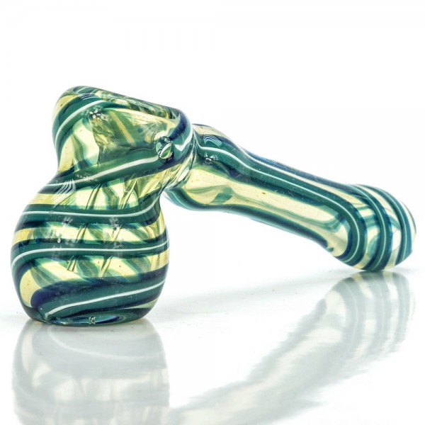 Teal Stripes Hammer Bubbler Teal Stripes Hammer Bubbler