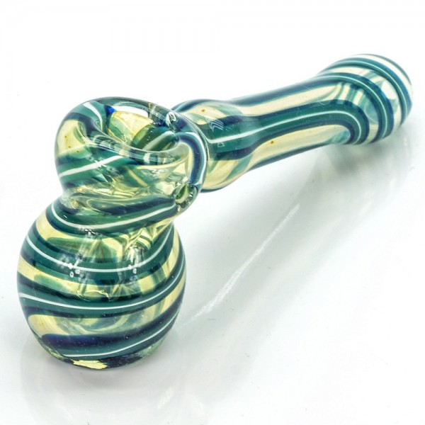 Teal Stripes Hammer Bubbler Teal Stripes Hammer Bubbler