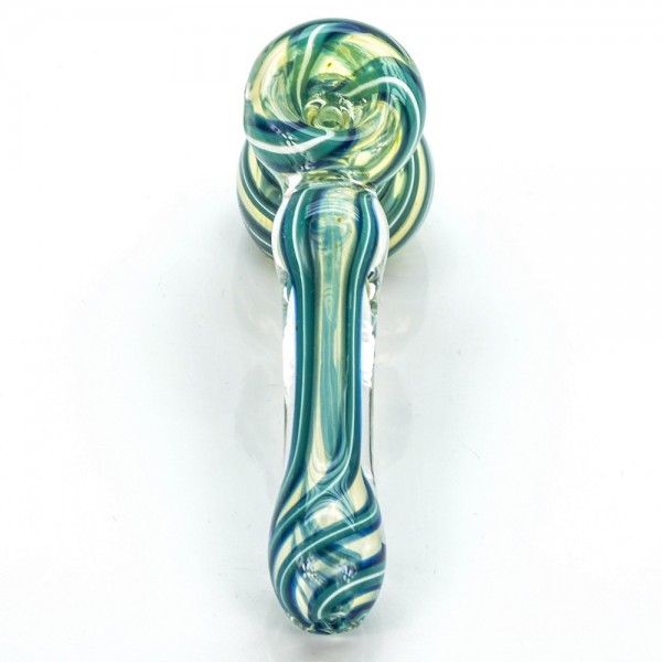 Teal Stripes Hammer Bubbler Teal Stripes Hammer Bubbler