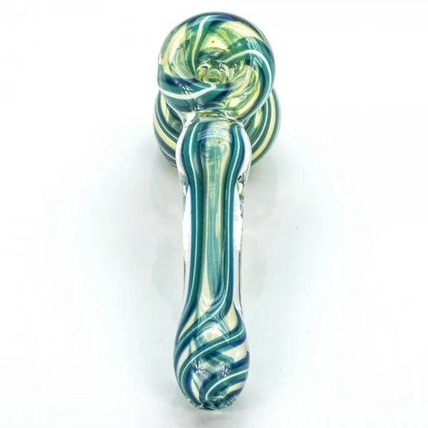 Teal Stripes Hammer Bubbler Teal Stripes Hammer Bubbler