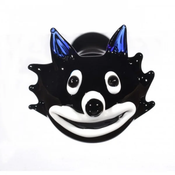 Glass Cheshire Cat Smoking Pipe 4.65