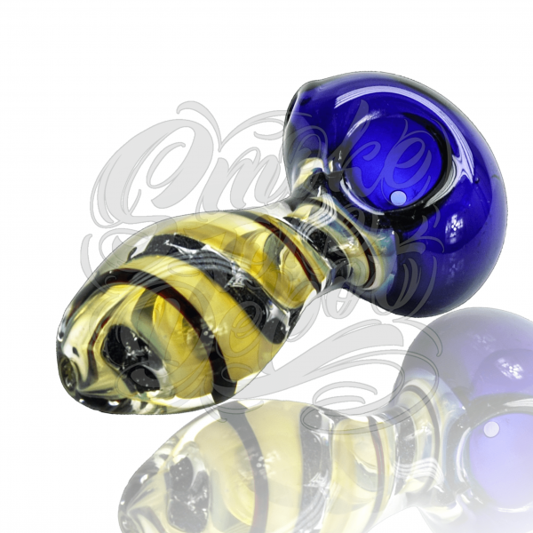 Cobalt Blue Bee Pipe